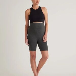 Women's Grey High-Waisted Shorts